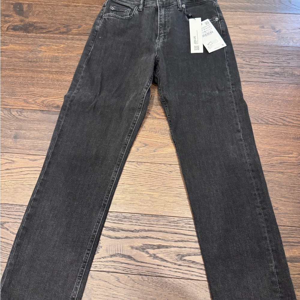 Zara slim cropped jeans in washed black (new with tags)